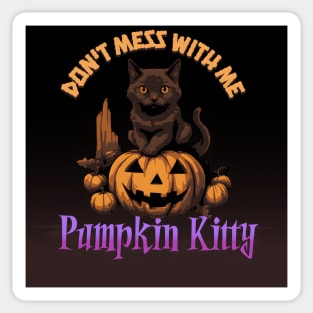 Retro Black Cat Halloween Pumpkin Costume For Women Men Kids Sticker